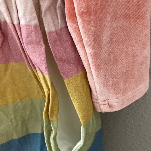 Pleiades Pink Velvet Pastel Rainbow High Low Dress - 6 - Picture 4 of 7